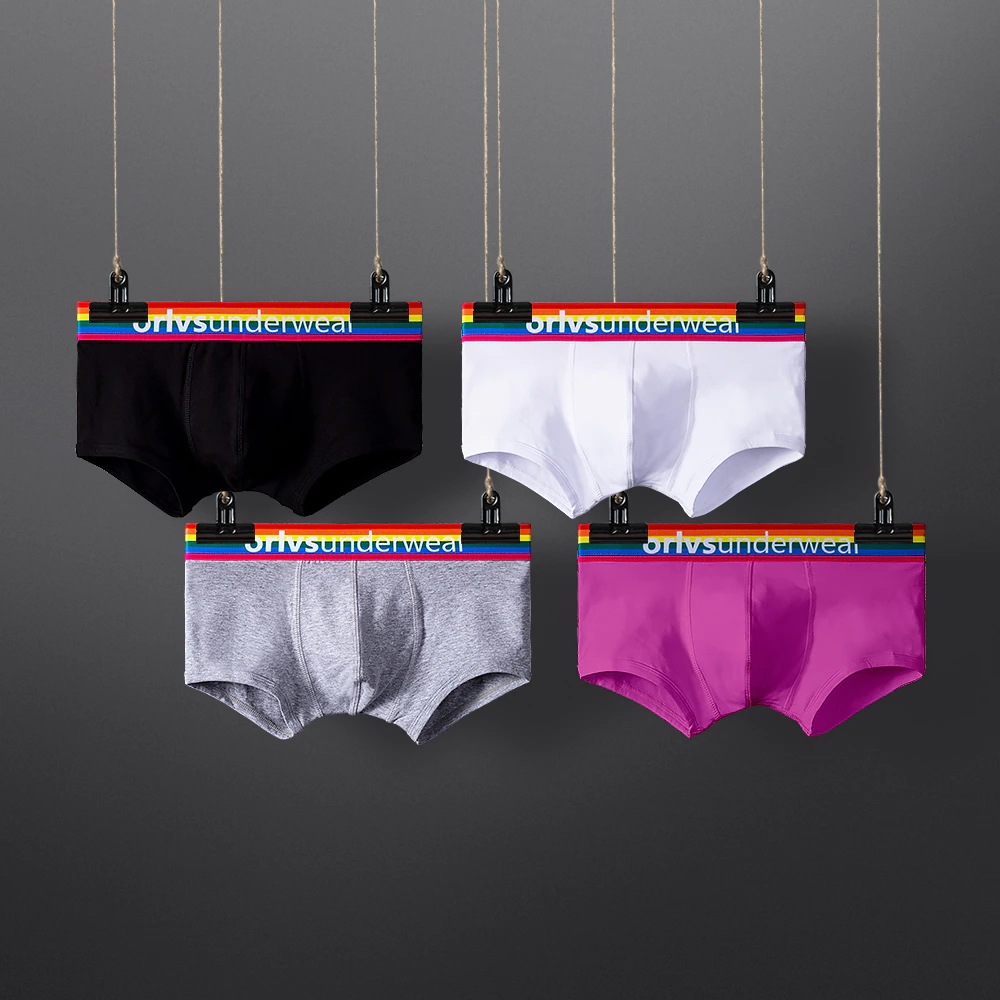 4ピース/ロットメンズ下着コットンメンズボクサー通気性cuecaタンガ男性パンツメンズショートパンツ