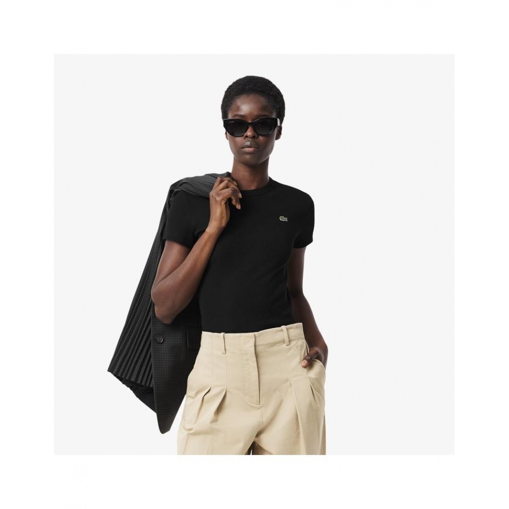 ラコステ レディース リブ組織 スリムフィット 半袖 Tシャツ TF5538-55G 031 8,482円