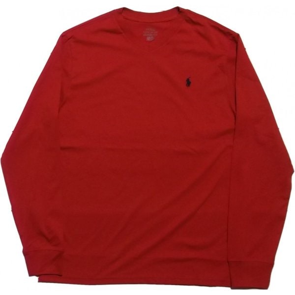 ボーイズサイズ 長袖 ワンポイント Vネック Tシャツ レッド boys PR2-1303 6,433円