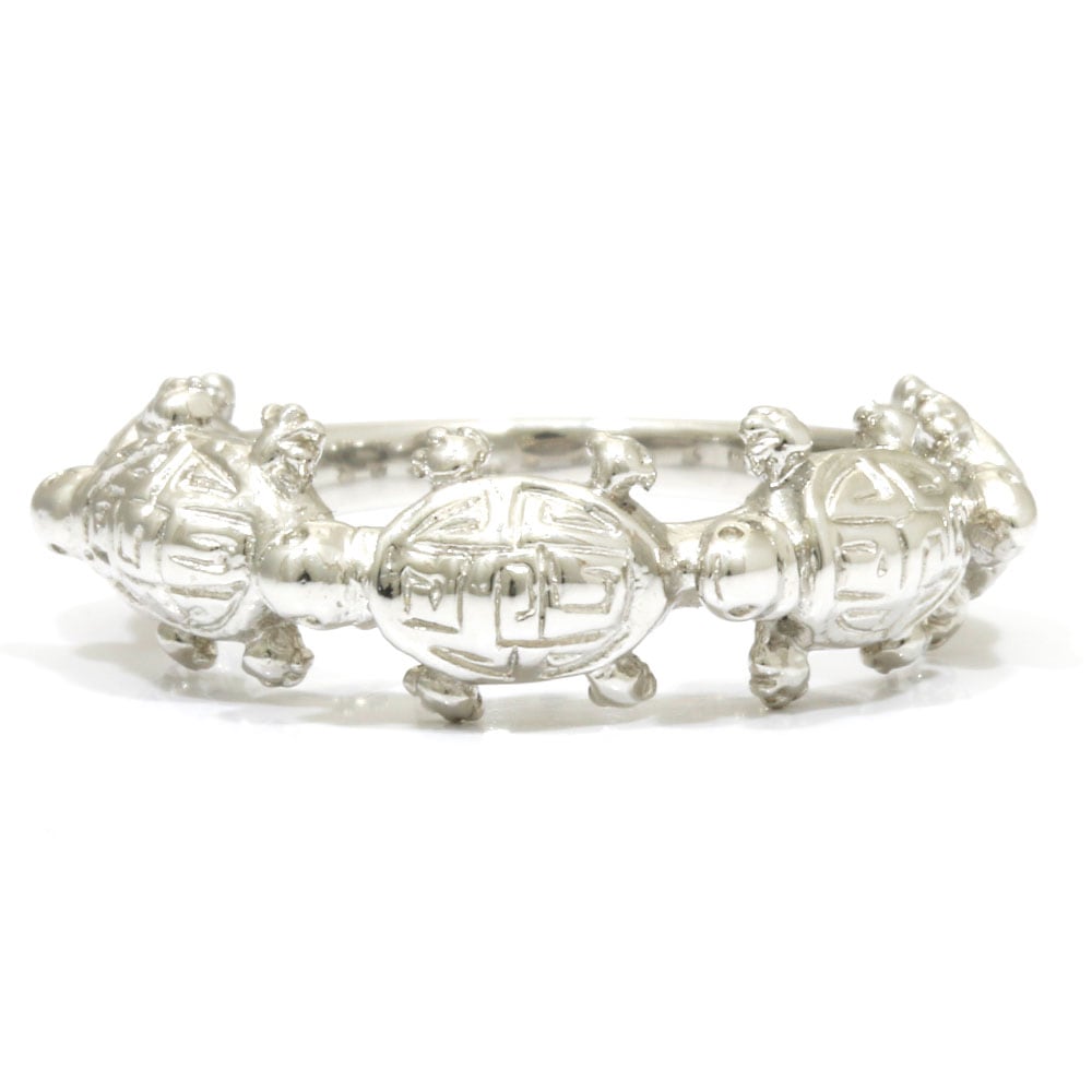 Pt900 リング 指輪 カメ 亀 かめ タートル 縁起物 開運 13号 送料無料 新品