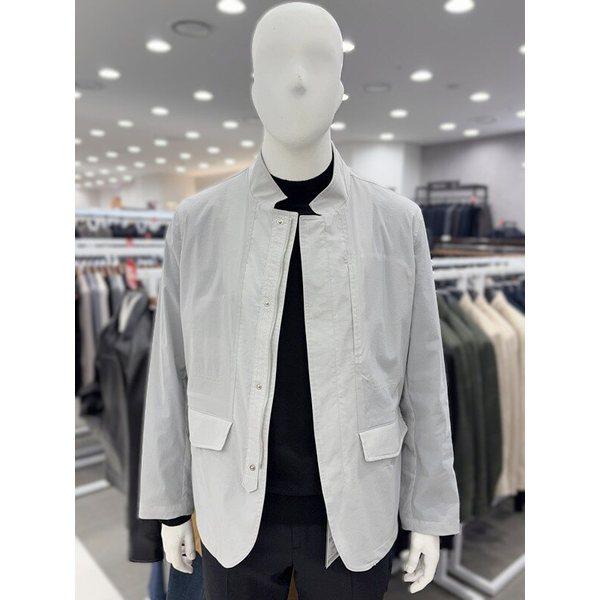 メンズ春夏薄手ナイロンウィンドブレーカーチャイナカラー ジャケット型ショートハーフジャンパー 2カラー