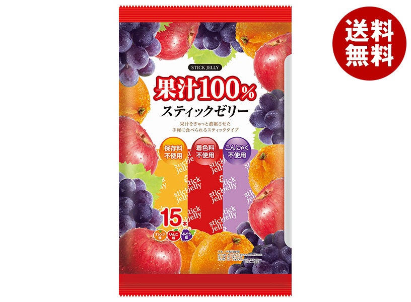 リボン 100% スティックゼリー 15本＊12袋入＊(2ケース)