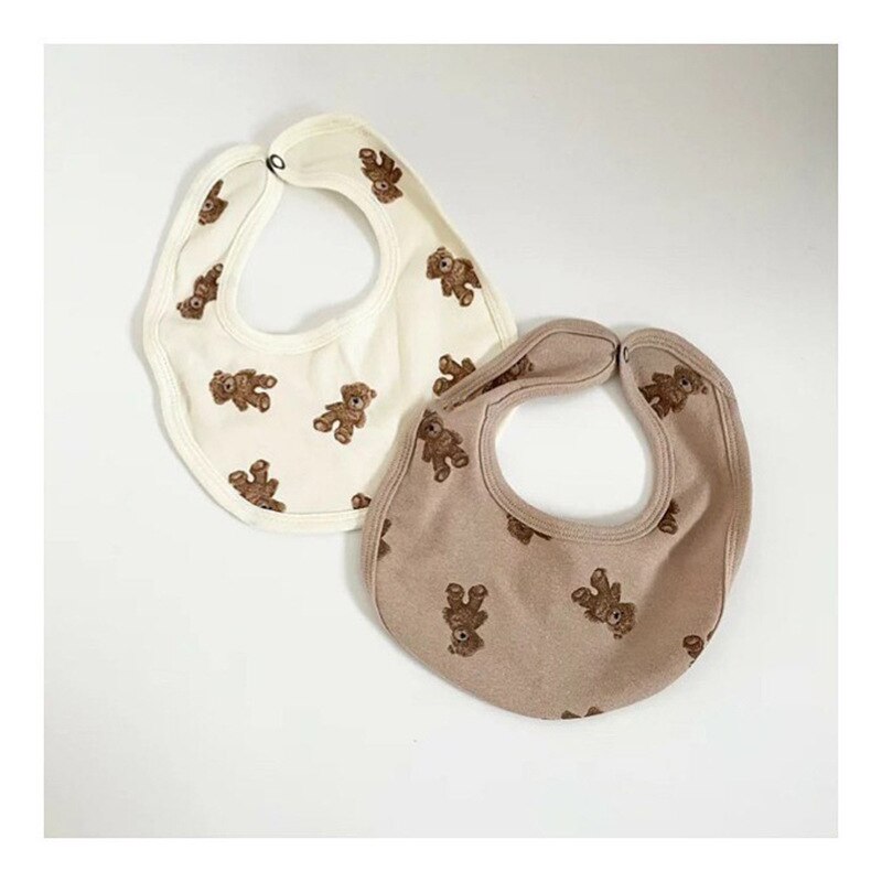 2024秋の新型赤ちゃんのよだれタオル韓国版かわいい赤ちゃんのプリントが快適です