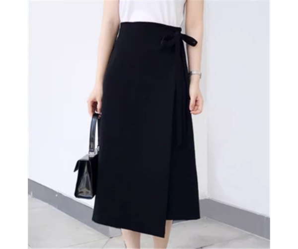 レディース スカート ミモレ 膝下 イレギュラー スリム 細身 Aライン リボン スリット ハイウエスト 大人可愛い きれいめ シンプル 上品 おしゃれ ガーリー クール エレガント ナチュラル 知的