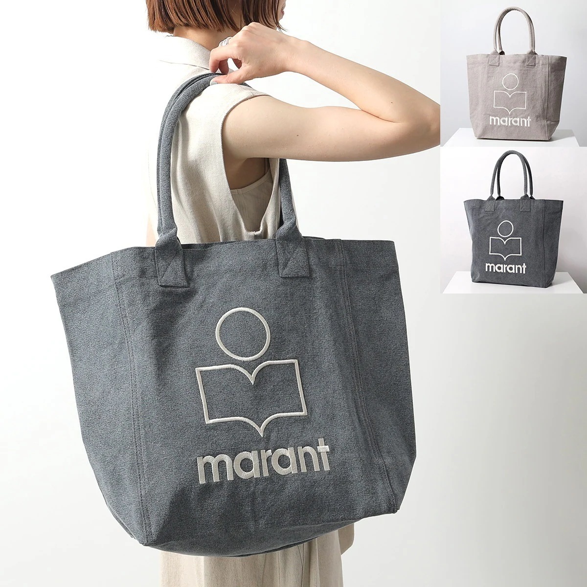ISABEL MARANT イザベルマラン トートバッグ YENKY PM0001FA A1X19M レディース 刺繍ロゴ スモール コットン カラー3色 【mega】