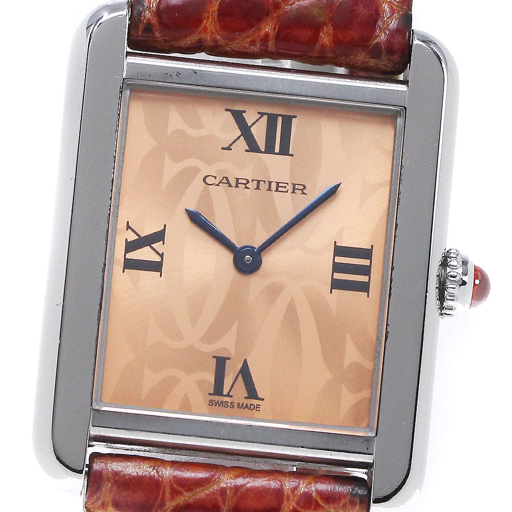 カルティエ CARTIER W1019455 タンクソロ SM クォーツ レディース _862663【中古】