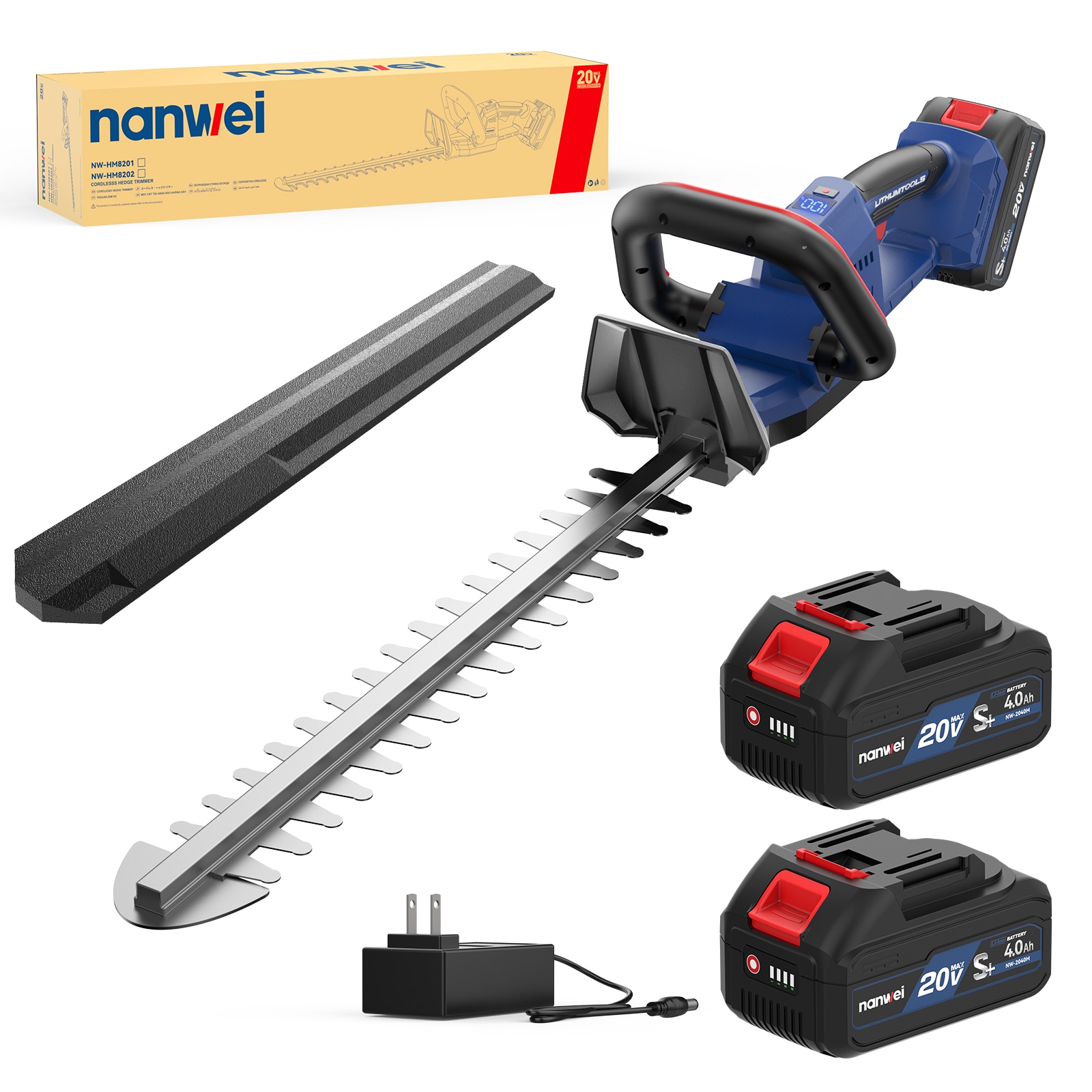 ヘッジトリマー 充電式 電動ヘッジトリマー ブラシレスモーター 有効刈り込み幅480mm 切断径18mm 両刃駆動 高速往復刈り コードレス電動トリマー ガーデントリマー 生け垣トリマー 10,937円