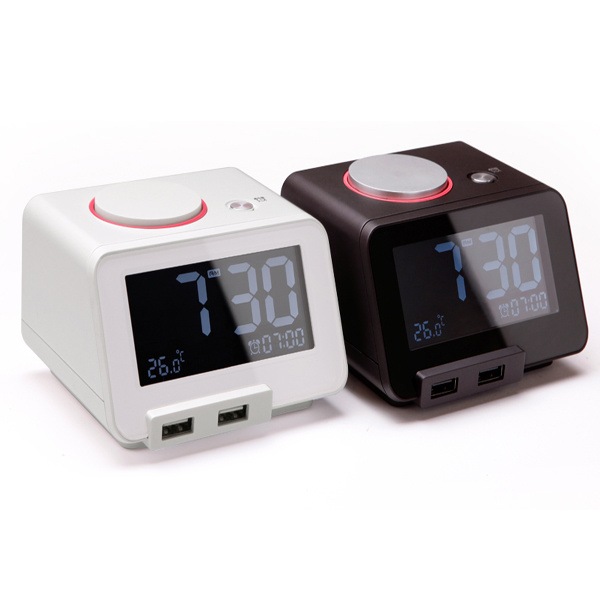 [Homtime] Digital Alarm Clock Multi Charger C1 C1 PRO / Desk Table Clock / USB Charger / Bluetooth /Simple / White / Black