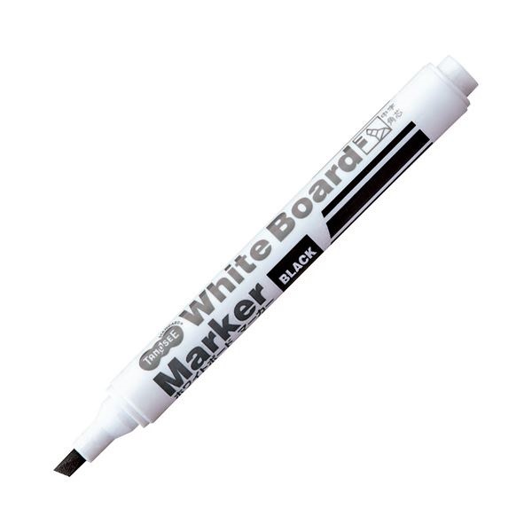 （まとめ） TANOSEE ホワイトボードマーカー 中字角芯 黒 1本 [x300セット]