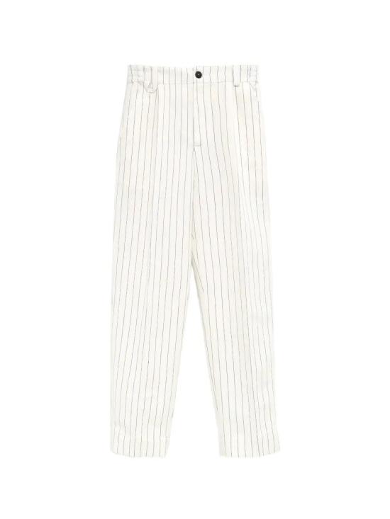 JACQUEMUS Men Straight Pants 26EPAM00131AW00745 1MJ JACQUARD TENNIS STRIPES WHITE