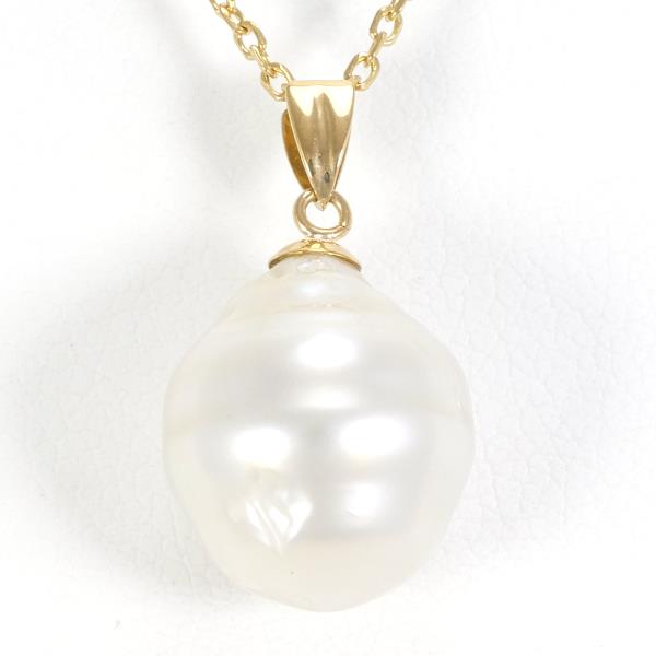K18 18金 YG イエローゴールド ネックレス パール 約43cm ジュエリー 中古