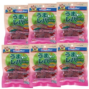 ドギーマン 犬用おやつ うまい!レバースナック チーズ入り チキン 70g×6個 (まとめ買い)