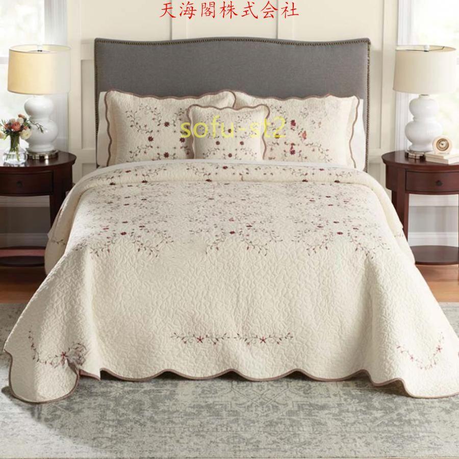 ベッドスプレッド おしゃれ ベッドカバー シングル 綿 単品売り 寝具カバー ベッド用 キルトカバー リバーシブル 花柄 おしゃれ 北欧