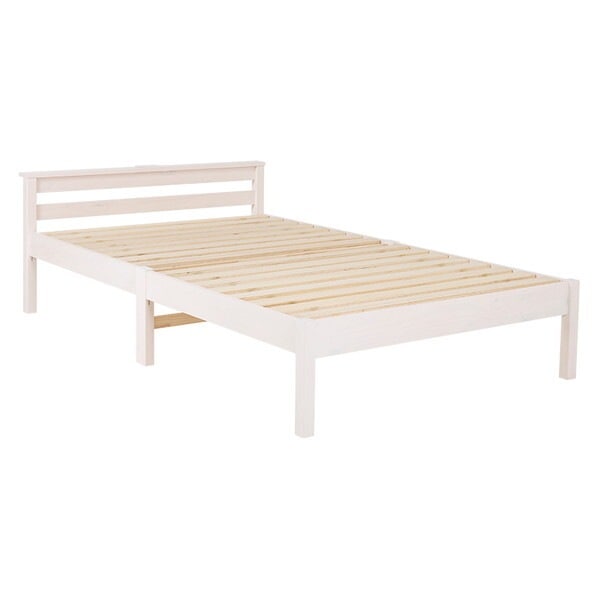 MB-5150SD-WS 組立簡単 セミダブルベッド ウォッシュホワイト メーカー直送