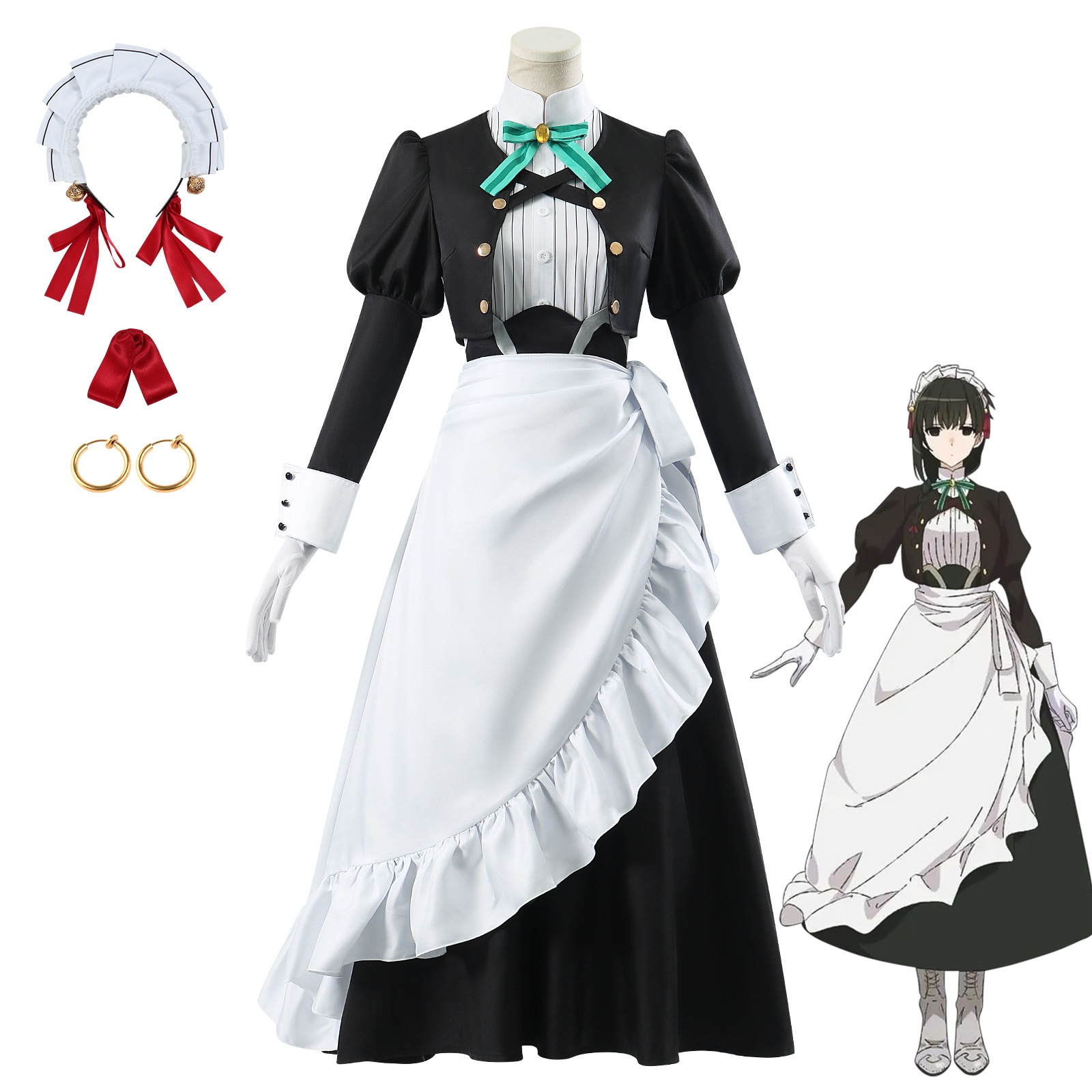 【人気爆売れ】くんは冥土様暗杀メイド冥土嬢雪cos コスプレ コスチュームコスプレ にじげんアニメコスプレ服 9,012円