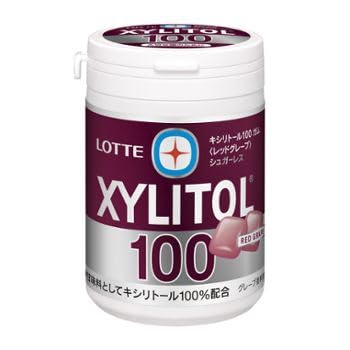 ロッテ キシリトール100ガムレッドグレープスリムボトル 133g【6個セット】 6,303円