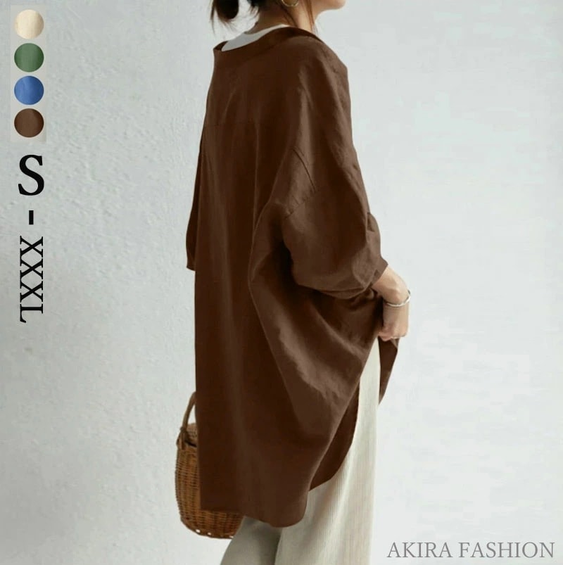 ブラウス ビッグシルエット シャツ ブラウス ラウンドヘム レディース 春 夏 秋 長袖 テレワーク リモートワーク フォーマル オフィス ワンマイルウェア ルームウェア S M L XL XXL X 5,107円