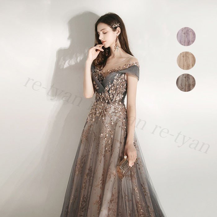 二次会用 ウェディングドレス Aラインワンピース 演奏会 エレガンス ロングドレス 成人式 姫系 発