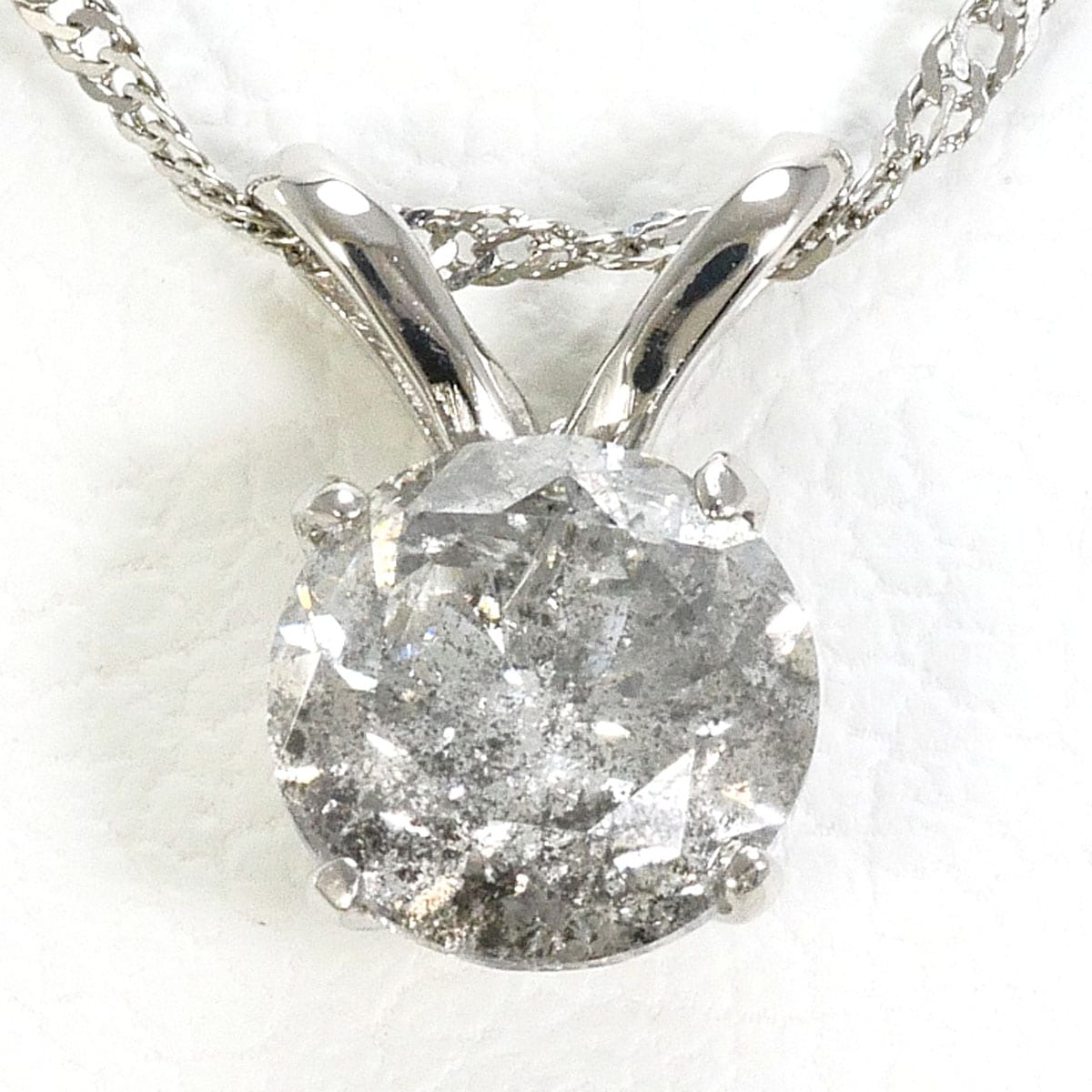 ネックレス PT900/プラチナ PT850/プラチナ ダイヤ 0.5ct 総重量約1.1g 約40cm 中古