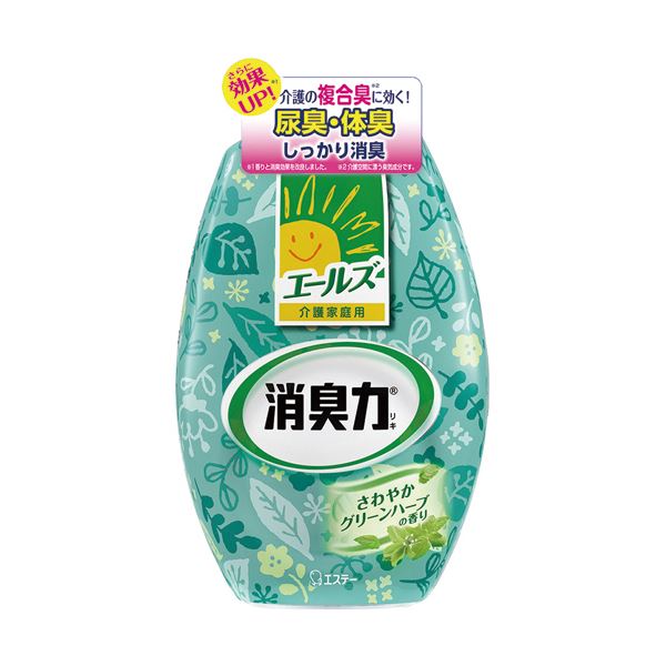 （まとめ）エステー エールズ 消臭力 部屋用グリーンハーブ 400ml 1個[x10セット]消臭剤・芳香剤