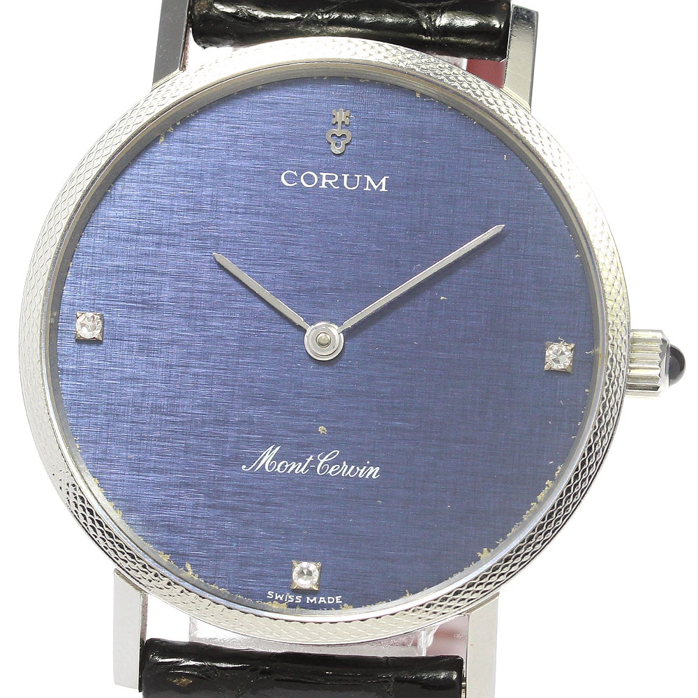 コルム CORUM モンセルヴァン 3Pダイヤ 手巻き メンズ _800383【中古】 44,880円
