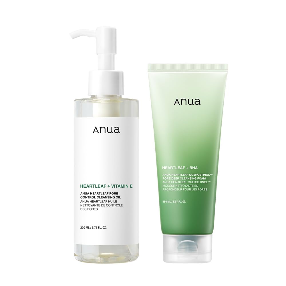 ANUA(アヌア)ドクダミポアコントロールクレンジングオイル200ml +ドクダミポアディープクレンジングフォーム150ml 2STEPセット(クレンジングオイル＋洗顔) 毛穴 角質 皮脂 黒ずみケア