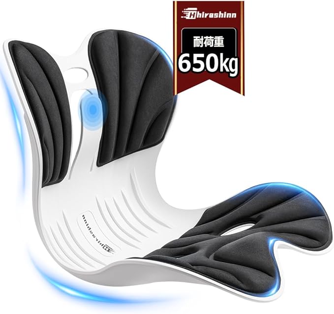 姿勢矯正 椅子 【整体師・理学療法士監修】 姿勢サポート 椅子 バランスチェア 腰痛 クッション 骨盤サポートチェア 座椅子 腰が痛くならない 軽量 耐荷重650 腰の負担を大幅に軽減 腰痛改善グッ