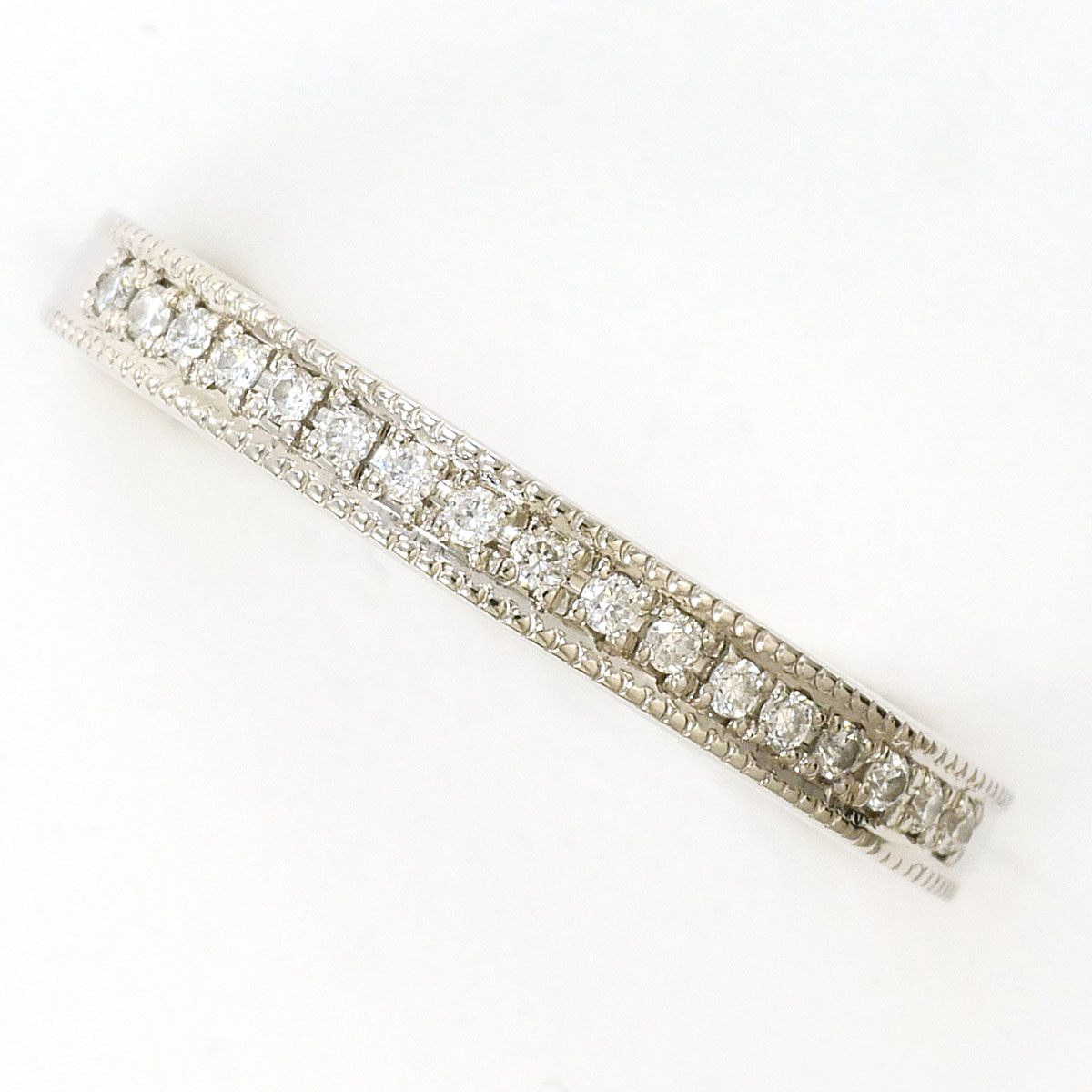 PT900 プラチナ リング・指輪 5号 ダイヤモンド 0.07 ct 総重量約2.8g 中古
