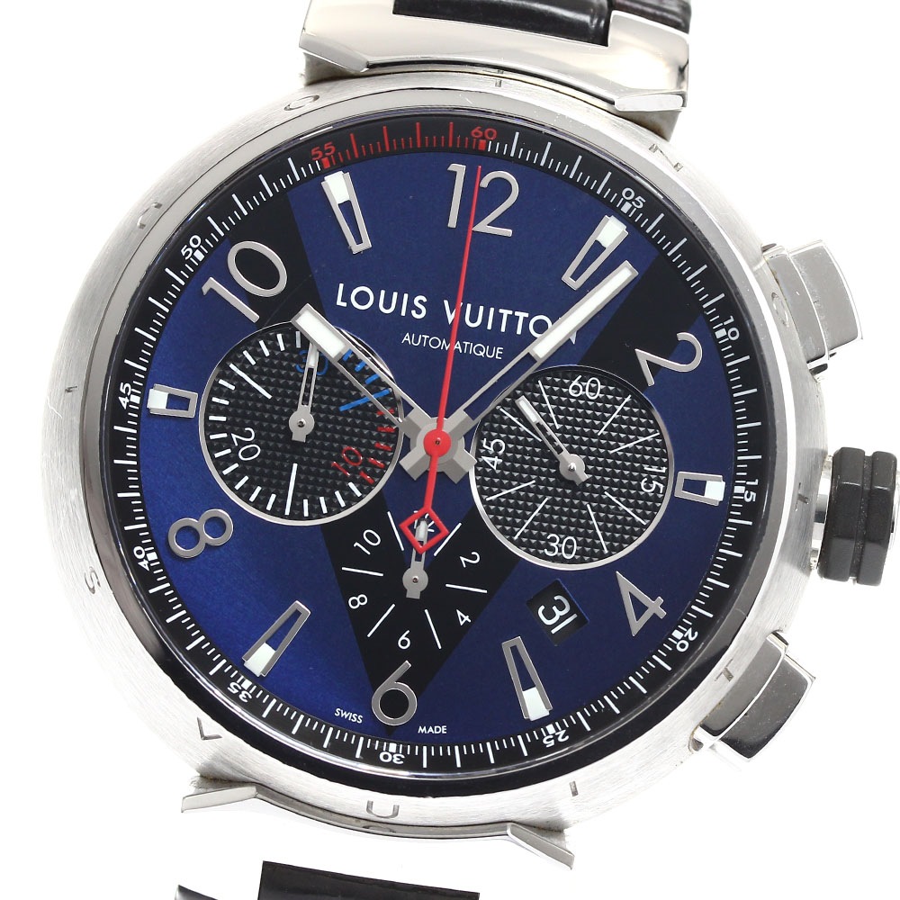 ルイ・ヴィトン LOUIS VUITTON Q102V タンブール クロノグラフ 自動巻き メンズ _914727【中古】