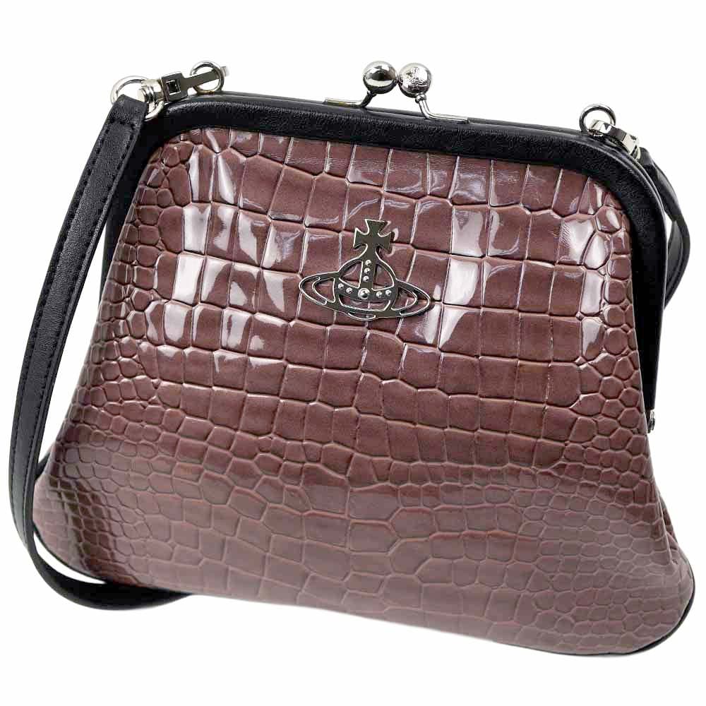 ヴィヴィアンウエストウッド ショルダーバッグ ハンドバック がま口 肩掛け ブラウン Vivienne Westwood BROWN 52050001-02094-D201 52050001 0209