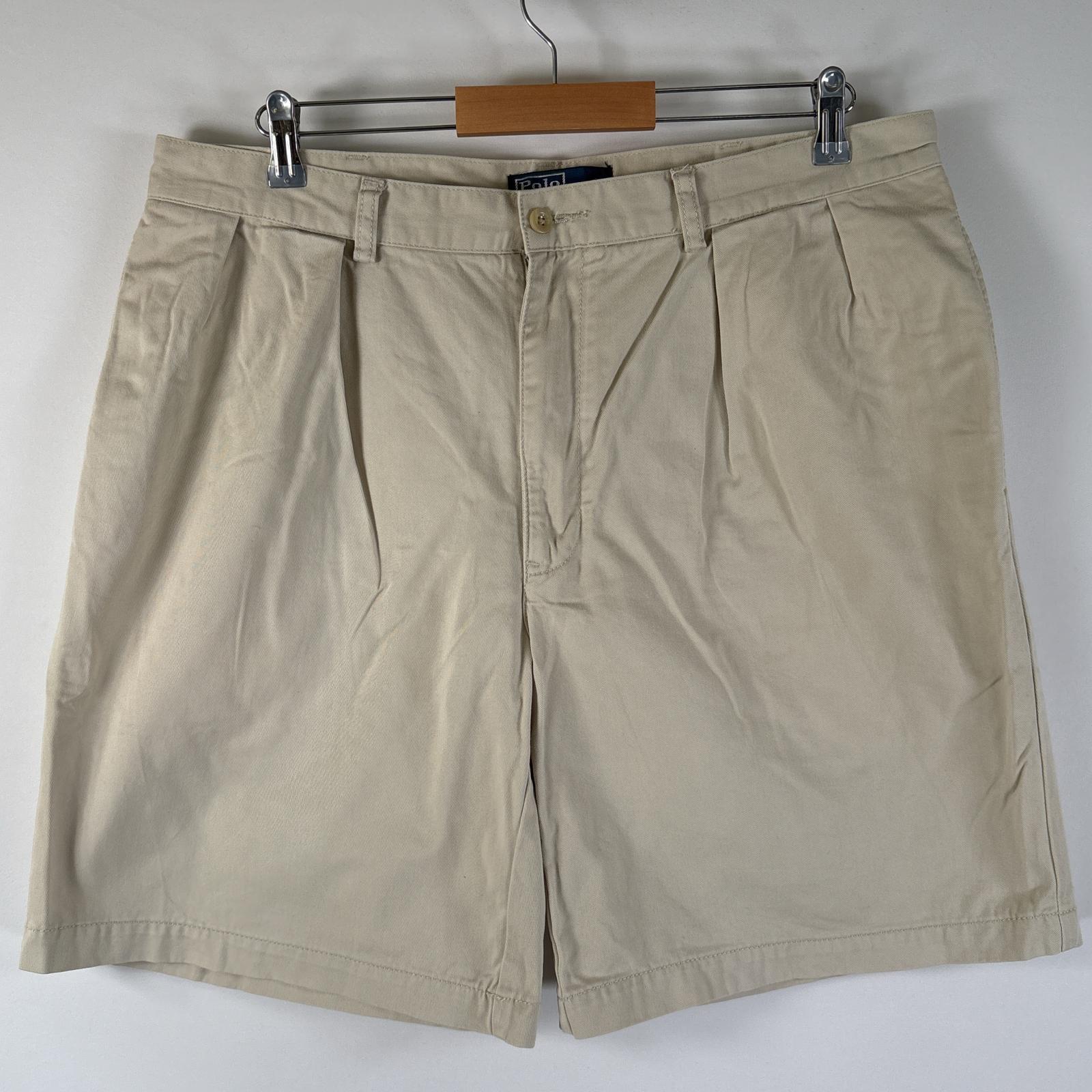 古着 90s/90年代 ポロバイラルフローレン Polo by Ralph Lauren ショートパンツ チノパン ポロチノ 大きいサイズ w38 ベージュ メンズ