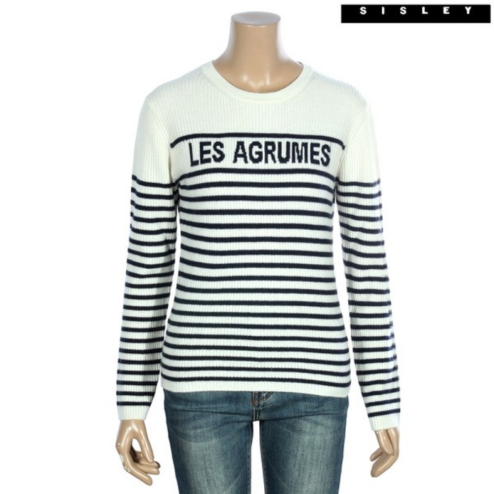 (シスレー) シスレーストライプレタリングニット SAKPA1411_IV