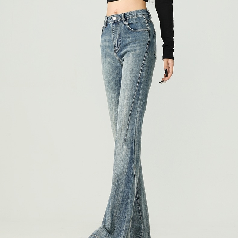 ボトムス パンツ ズボン ロングパンツ デニムパンツ ポケット ベルボトム 可愛い かわいい 大人可愛い きれいめ シンプル 上品 おしゃれ カジュアル レトロ こなれ感 個性的 主役級 存在感