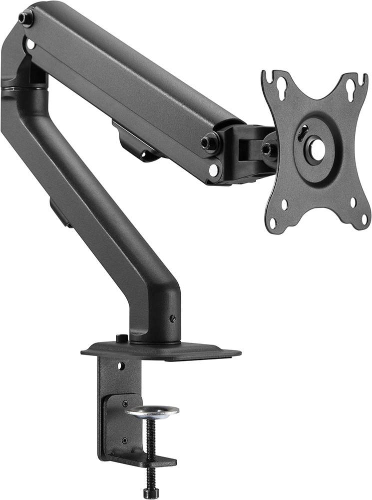 ST TRADE（エスティトレード） 17インチ～27インチ対応 クランプ式 シングルディスプレイアーム 5軸可動式 （ブラック） STMNARM1