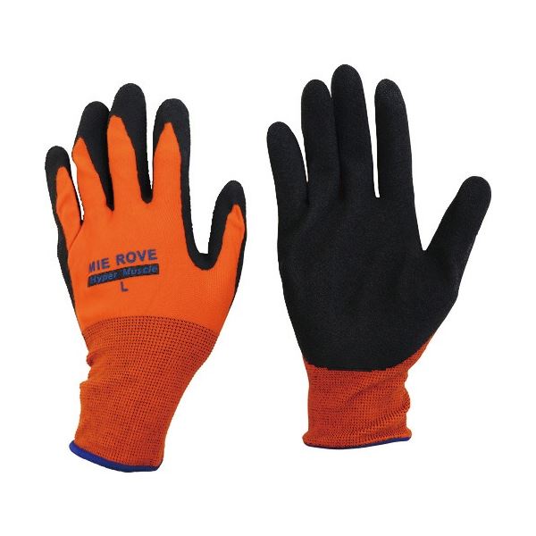 （まとめ）三重化学工業 ミエローブ ハイパーマッスル LL オレンジ+ブラック 1双[x5]