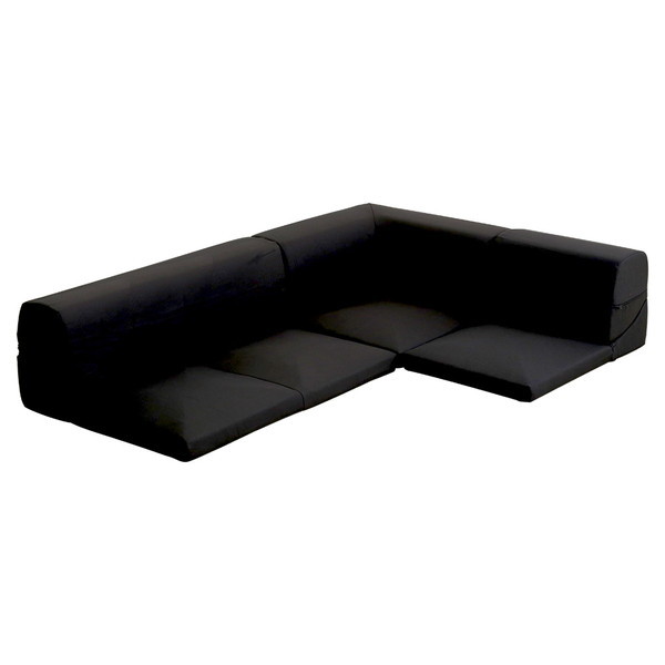ホームテイスト SH-07-LTN カバーリングコーナーローソファ Lantana-ランタナ- (カバーリング コーナー ロー 単品) ブラック メーカー直送
