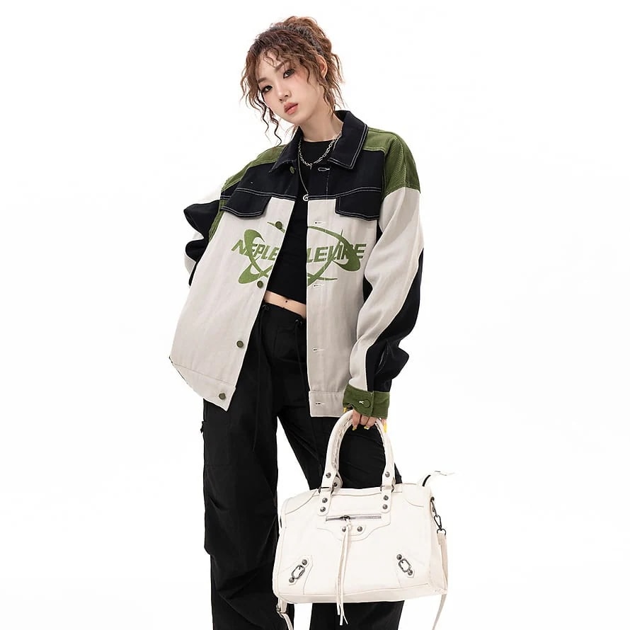 アメリカ風切替デザインジャケット