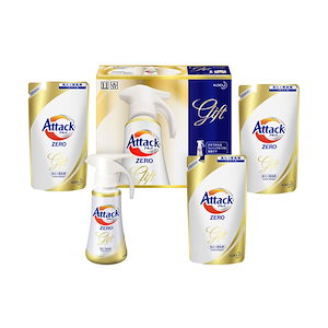 洗剤ギフト ZERO ワンハンドプッシュ400ｇ*1本 つめかえ360ｇ*3袋 (抗菌+プラス 24時間部屋干し臭を防ぐ)