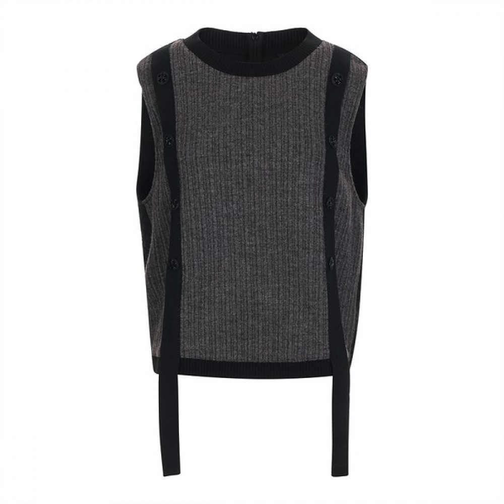 (マックスカルティッジョ) リブ編みディテールニットベスト