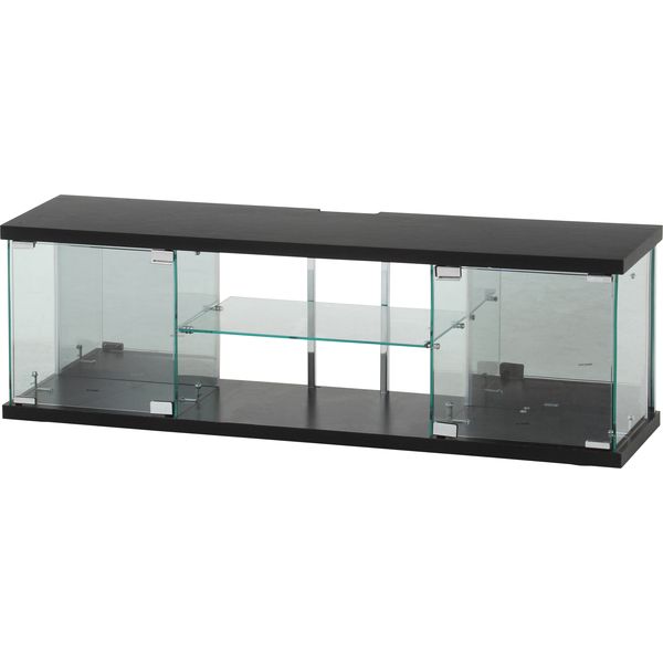 ガラスコレクションTVボード BK ブラック 組立品
