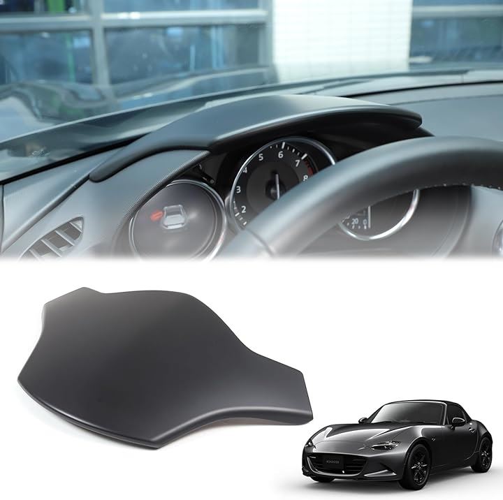 マツダ ロードスター RF ND系 メーターパネル メーターカバー メーターフレーム ABS製 取付簡単 貼付タイプ 装飾用 内装パーツ カスタム アクセサリー(マットブラック)
