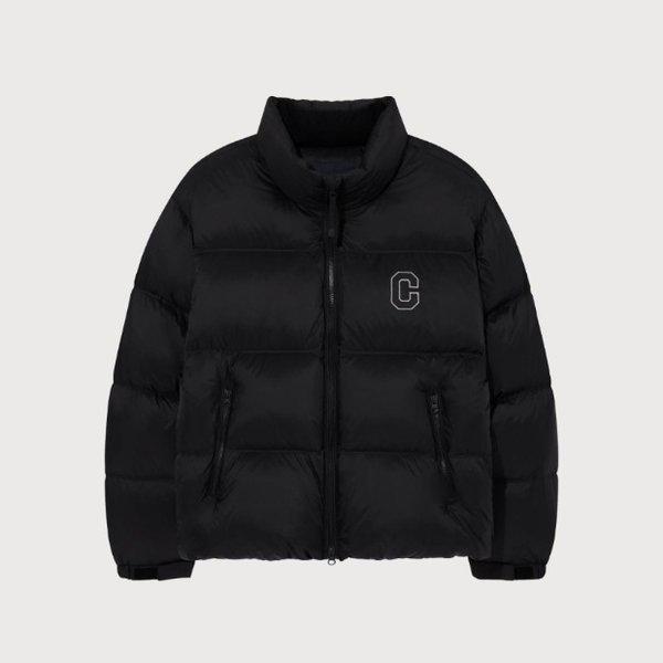 パディング JQS CO2504DP31-BK C ロゴ ショート パファー Black