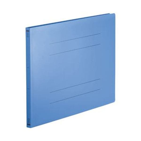 （まとめ）TANOSEE フラットファイル（再生PP）A3ヨコ 150枚収容 背幅18mm ロイヤルブルー 1パック（5冊）10セット
