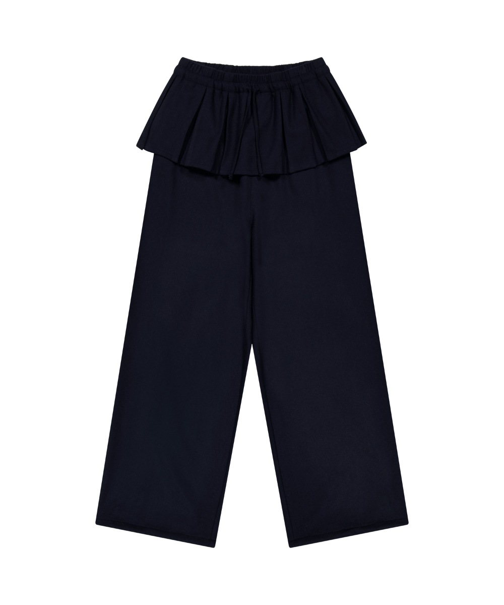 【COYSEIO】 25FW PLEATS OVER WOOL PANTS : DARK NAVY