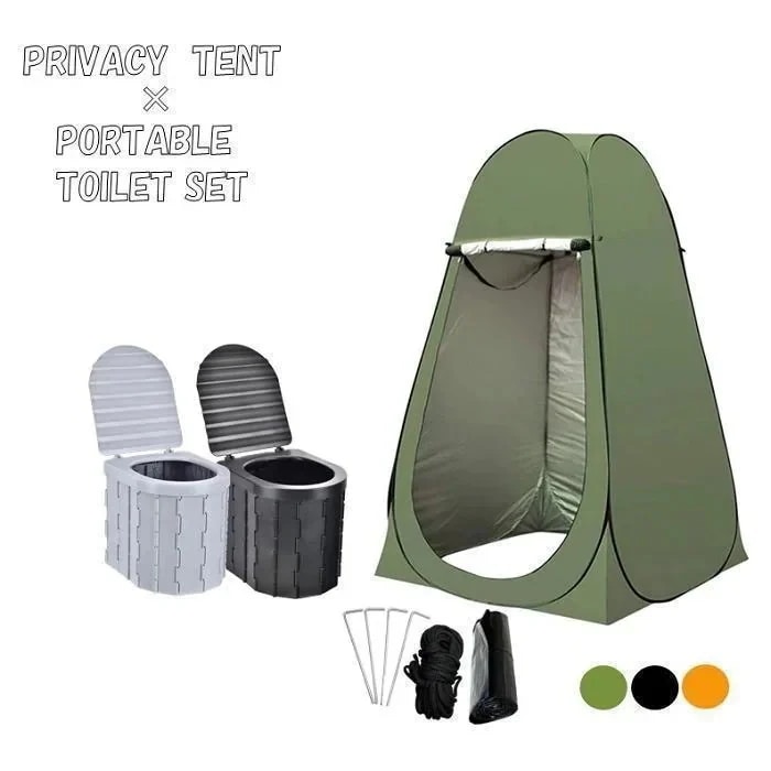 簡易トイレ テント セット ポータブルトイレ プライバシーテント 処理袋付き 折りたたみ 簡易 災害用トイレ 防災 非常用 キャンプ アウトドア 5,335円