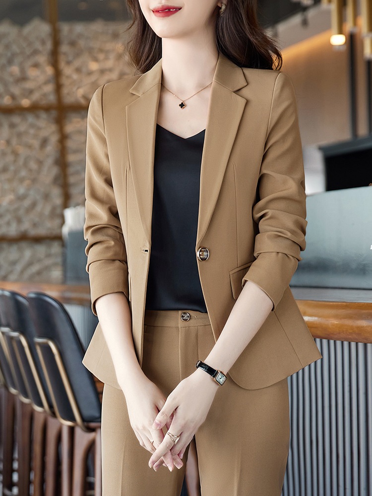 パンツスーツ レディース パンツセットアップ テーラードジャケット パンツドレス 2点セット-667