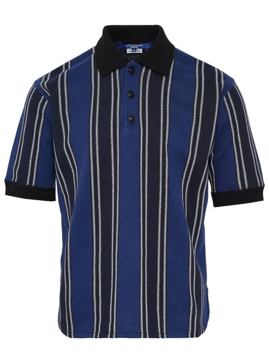 JUNYA WATANABE COMME DES GARCONS Men Polo Shirts WQT009051 NAVY BLUE WHITE
