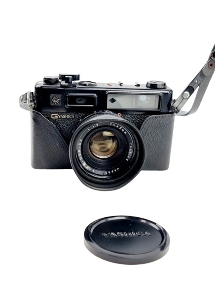 【動作未確認/ジャンク品】 YASHICA Gyashica Electro35 フィルムカメラ (ケース付き)