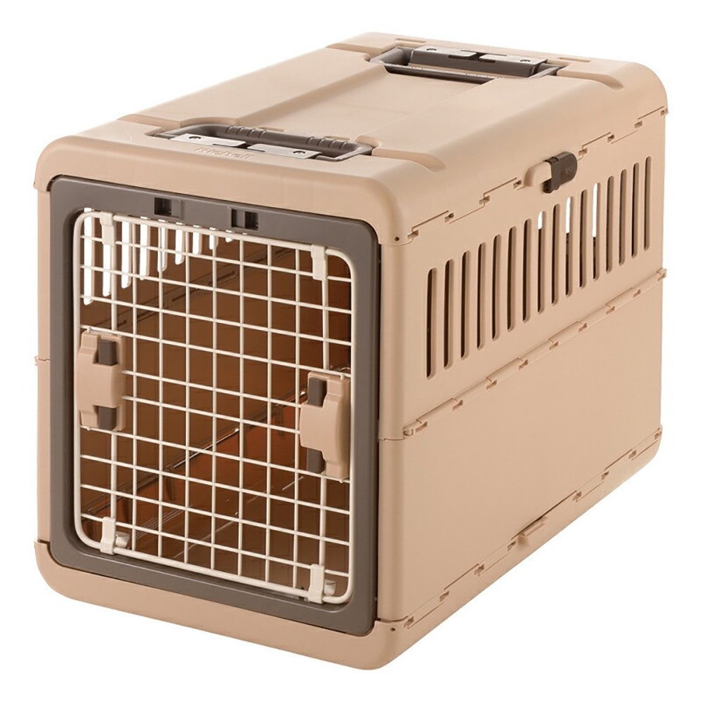 アウトレット品　キャンピングキャリー　折りたたみ　Ｌ　ブラウン　訳あり　ＣＲＣ40―67―15―10―00