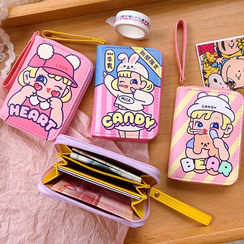 ラーメン団子の店ins風のミニの短い金の小さい財布のカードは包んで財布の韓国の漫画の女の子の少女の心 最大67％オフ 印象のデザイン